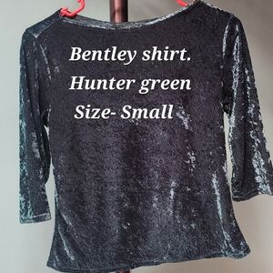 Bentley Hunter Green Velvet Women's Blouse